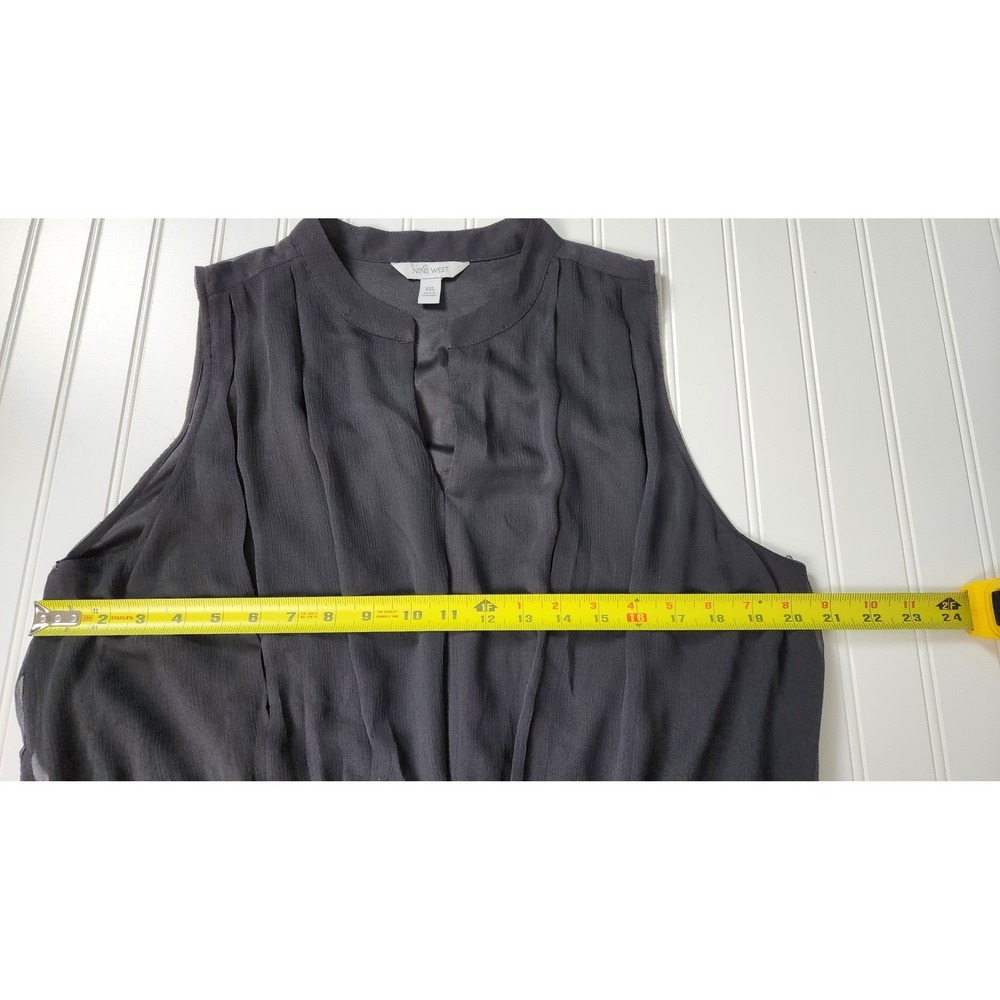 Nine West Womens XXL Black Sleeveless Dress Drawstring Lightweight - Picture 6 of 11
